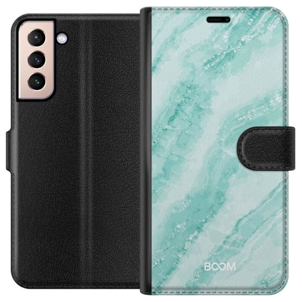 Plånboksfodral till Samsung Galaxy S21 med Mint Marble