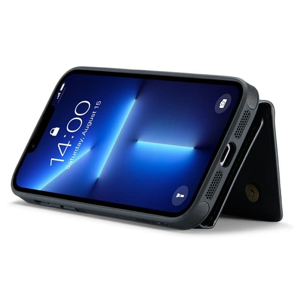 DG.MING M6 Series Mobilskal till iPhone 13 Pro Max Magnetiskt Wallet Svart