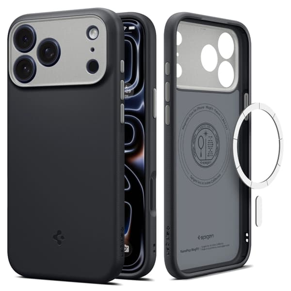 Spigen Mobilskal För iPhone 17 Pro/18 Pro Magsafe Nano Pop - Svart Sesame