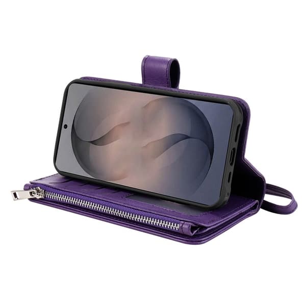 Plånboksfodral för Samsung Galaxy S26 Magnetiskt Konstläder - Lila