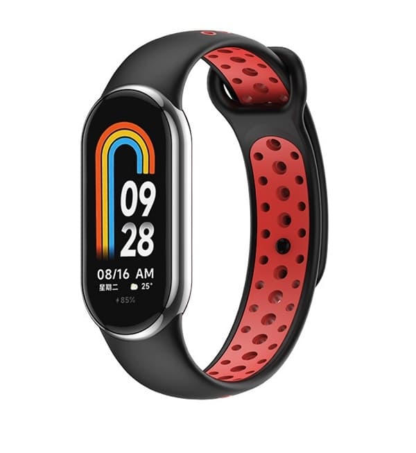 Beline Mi Band 10/9/8 Design Armbånd - Sort/Rød