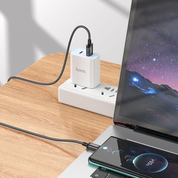 HOCO USB-A till USB-C Kabel 3A 2m X89 - Svart Svart