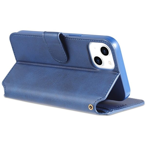 AZNS iPhone 13 mini Plånboksfodral Konstläder - Blå