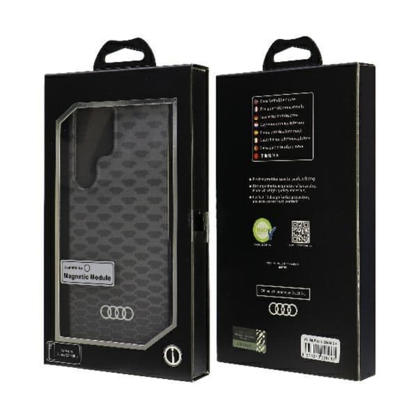 Audi Mobilskal till Galaxy S24 Ultra Magsafe Stitching Pattern - Svart Svart