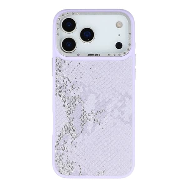 JAUCASE Mobilskal till iPhone 17 Pro Max Magsafe Snake Texture - Lila Lila