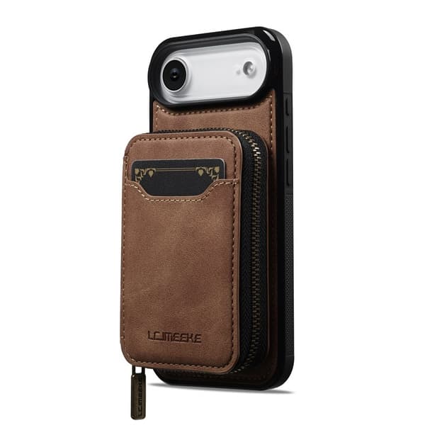 LC.IMEEKE L6 iPhone Air Plånboksfodral Konstläder - Brun