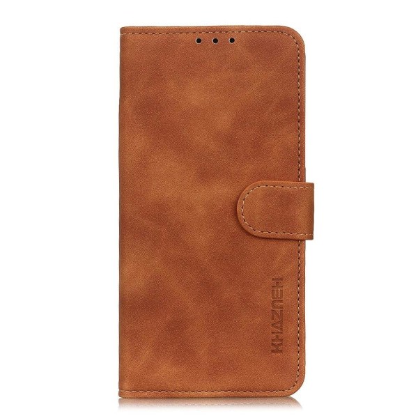 Khazneh Retro lompakkokotelo iPhone 13 Minille - ruskea Brown