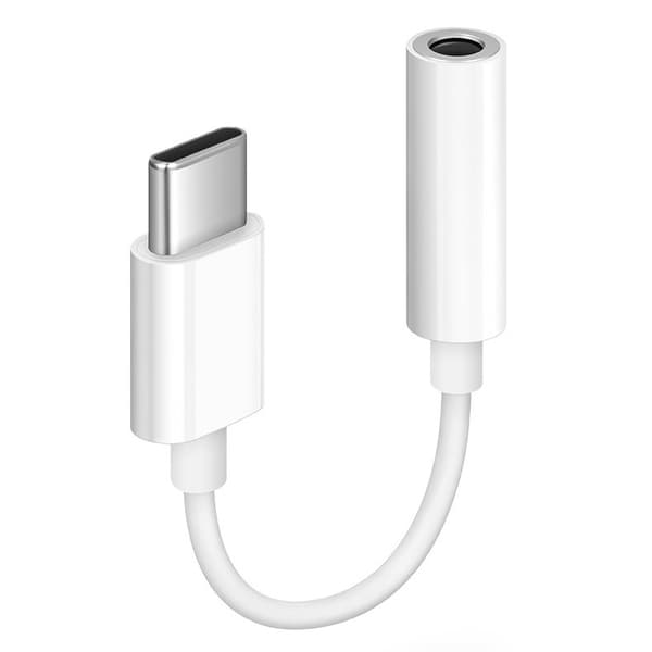 SiGN USB-C till 3.5mm AUX Adapter - Vit Vit