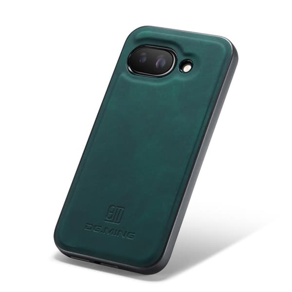 DG.MING Mobilskal till Google Pixel 9a PU Läder Hybrid Grön