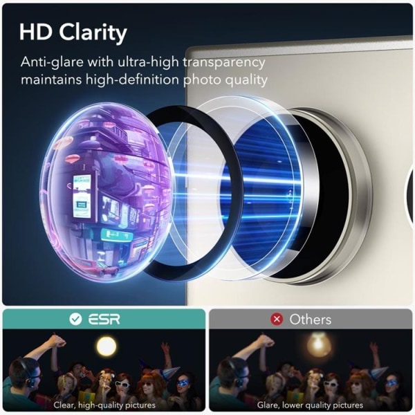 ESR Galaxy S24 Ultra Kameraskydd Härdat glas - Clear