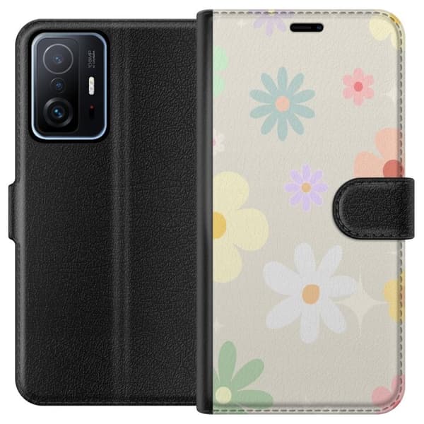 Plånboksfodral till Xiaomi 11T med fejdande blommor