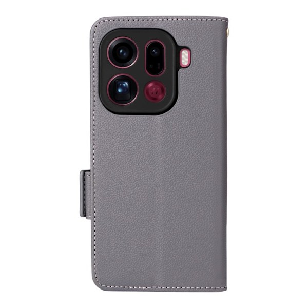 Oppo Find X9 Pro 5G Plånboksfodral Konstläder - Grå