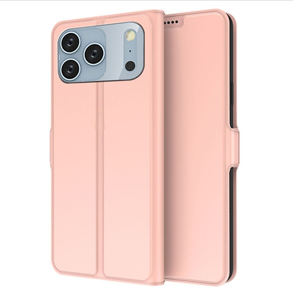 iPhone 17 Pro Max Plånboksfodral Shockproof Roséguld