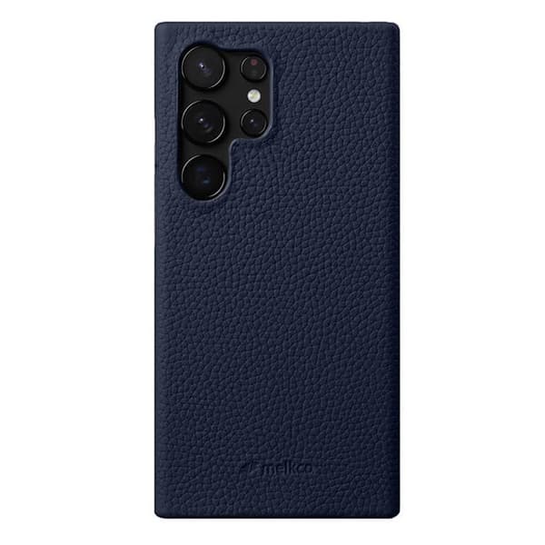 MELKCO Mobilskal till Samsung Galaxy S25 Ultra Äkta Läder PC - Blå