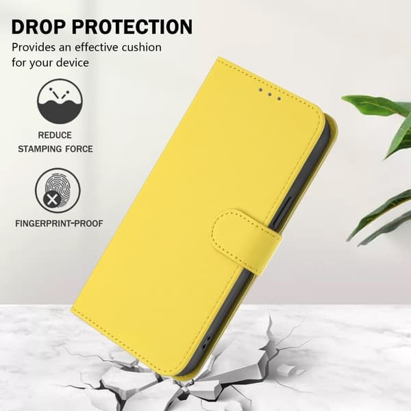 Samsung Galaxy S26 / S26 Pro Plånboksfodral Konstläder - Citron