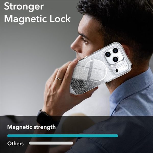 Mobilskal till iPhone 17 Pro Max MagSafe Shockproof Glitter Gradient Svart