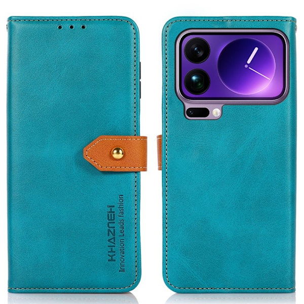 KHAZNEH Xiaomi 17 Pro Max Plånboksfodral Konstläder - Blå