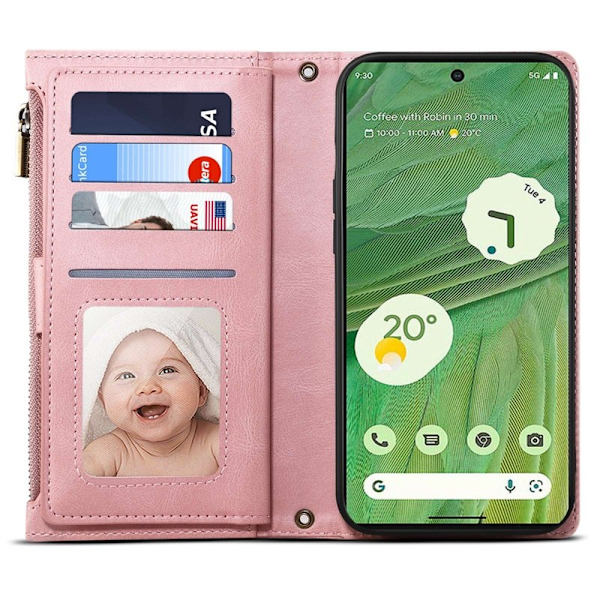 ESEBLE Star Series Plånboksfodral för Google Pixel 8 - Konstläder - Roséguld