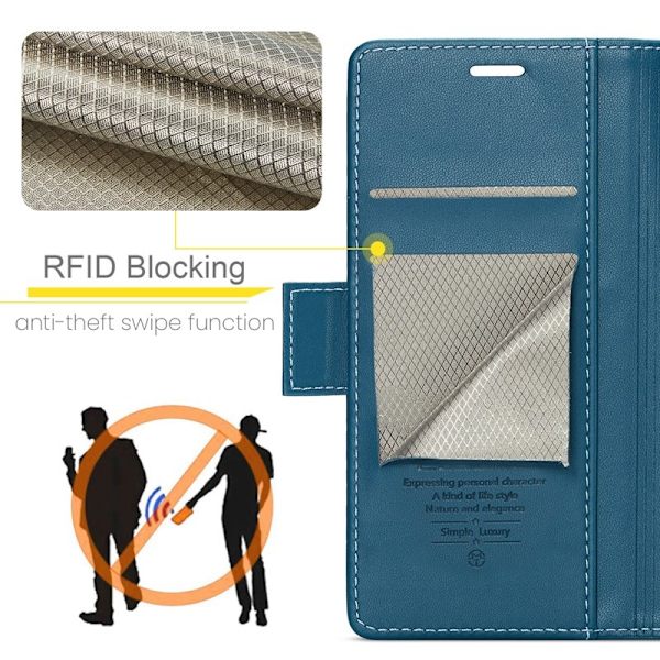 CASEME Series Ställbart Plånboksfodral Konstläder iPhone 11 Pro Blå