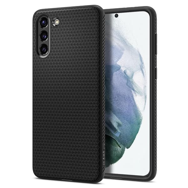 SPIGEN Liquid Air -kuori Galaxy S21 - mattamusta Black