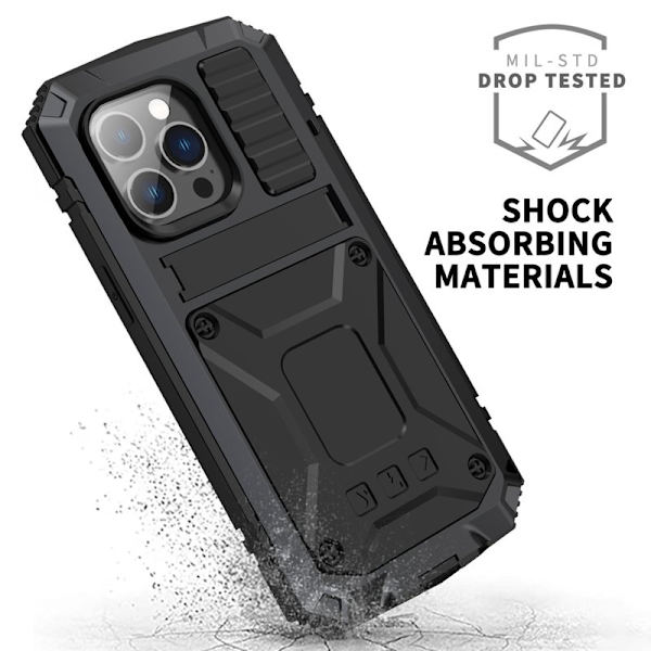 R-JUST Mobilskal till iPhone 14 Pro Hybrid Shockproof Svart