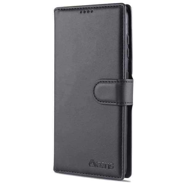 AZNS Dual-sided Magnetic Clasp Plånboksfodral Konstläder - Svart