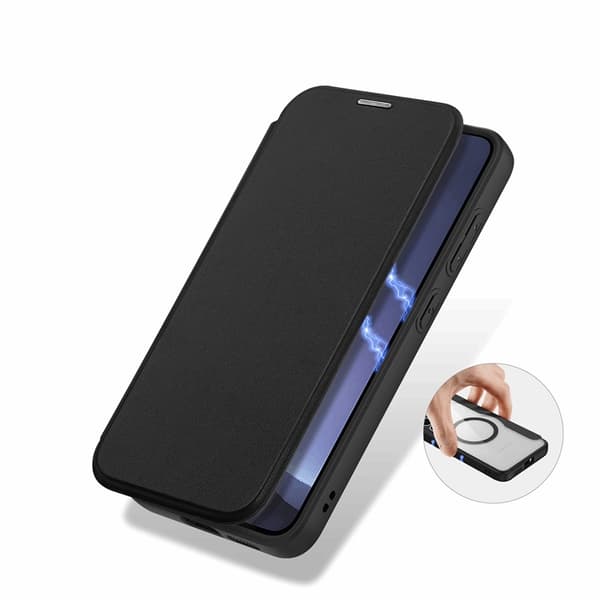 Dux Ducis Galaxy S25 Plånboksfodral MagSafe Skin X Pro - Svart Black