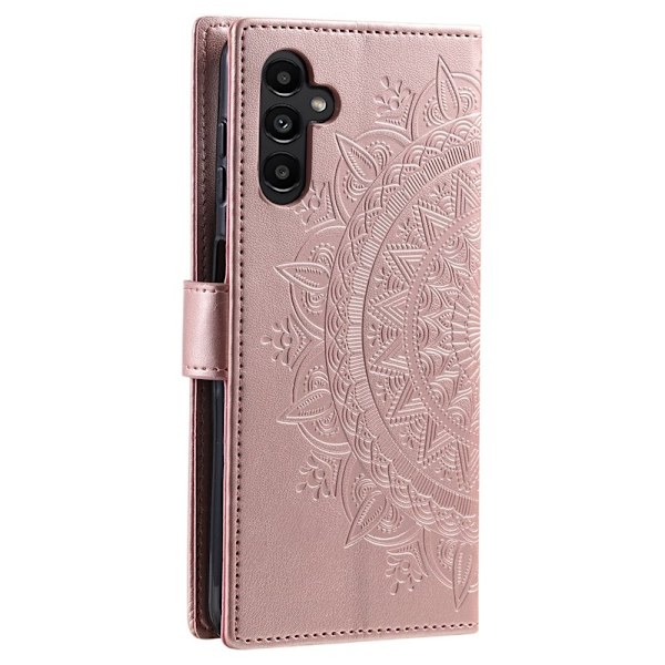 Samsung Galaxy S26 Plus Plånboksfodral Konstläder Imprinted Totem - Roséguld