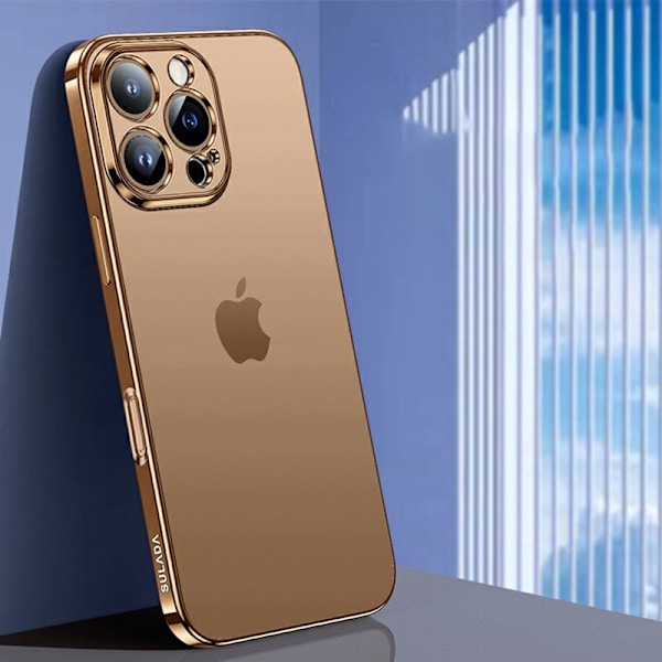 SULADA Mobilskal till iPhone 16 Pro Max Electroplaterad AG Matt Guld