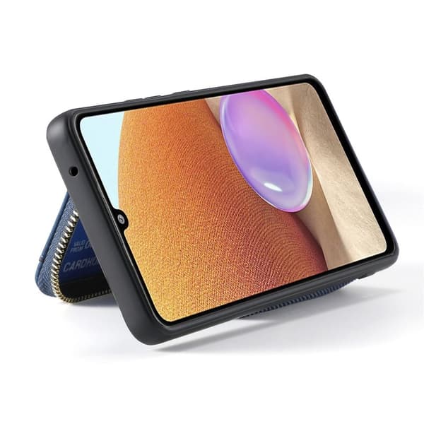 Oppo Find X9 Pro 5G Plånboksfodral Konstläder Med Dragkedja - Blå