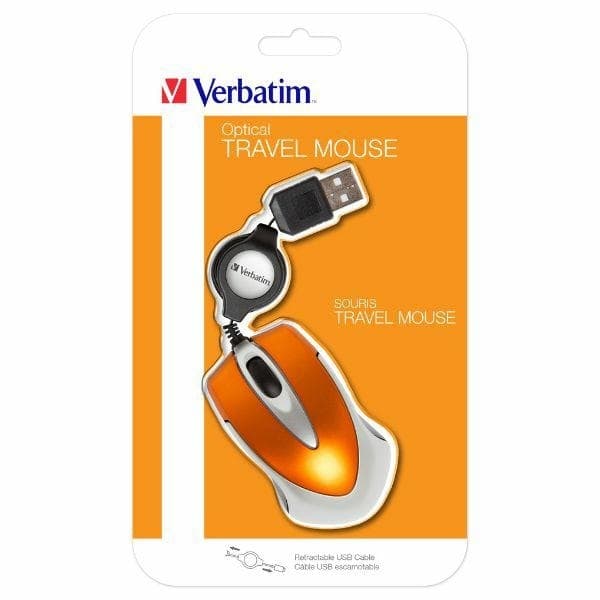 Verbatim Optisk Mus USB-A 1000 dpi Go Mini - Orange Orange
