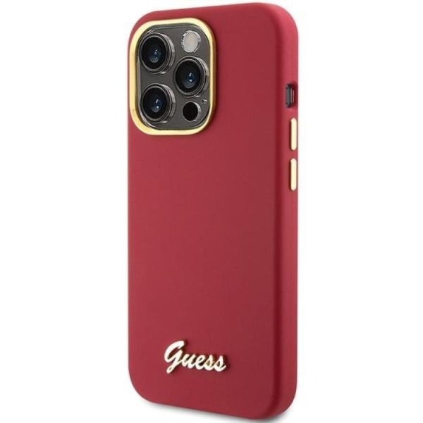 Guess iPhone 15 Pro Max -puhelinkuori Silikoni Script Metal Logo