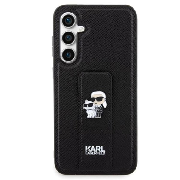 Karl Lagerfeld Galaxy Z Flip 4 Mobilskal Saffiano Karl&Choupette Pins Svart