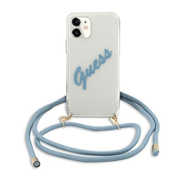 Guess Skal iPhone 12 Mini Script Vintage Strap - Blå Blå