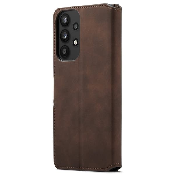DG.MING Samsung Galaxy A33 5G Konstläder Plånboksfodral Retro Brun