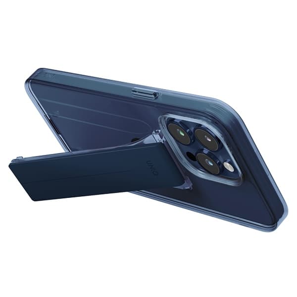UNIQ Mobilskal till iPhone 15 Pro Max Heldro Mount Stand - Mörkblå