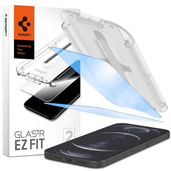 Spigen EZ FIT 2-PACK Antiblue Härdat Glas Skärmskydds iPhone 13/