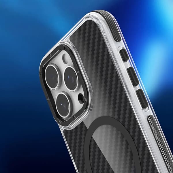 Telefontaske til iPhone 17 Pro Magsafe Fiber - Sort Svart