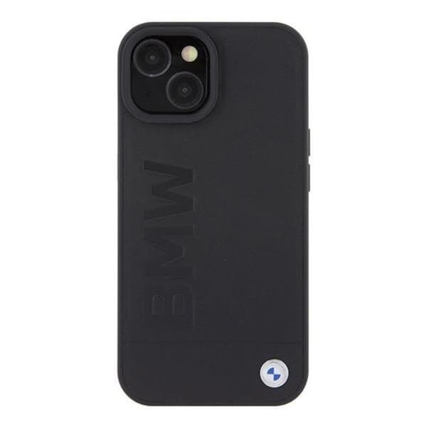 BMW Mobilskal till iPhone 15 Magsafe Läder Hot Stamp - Svart Svart