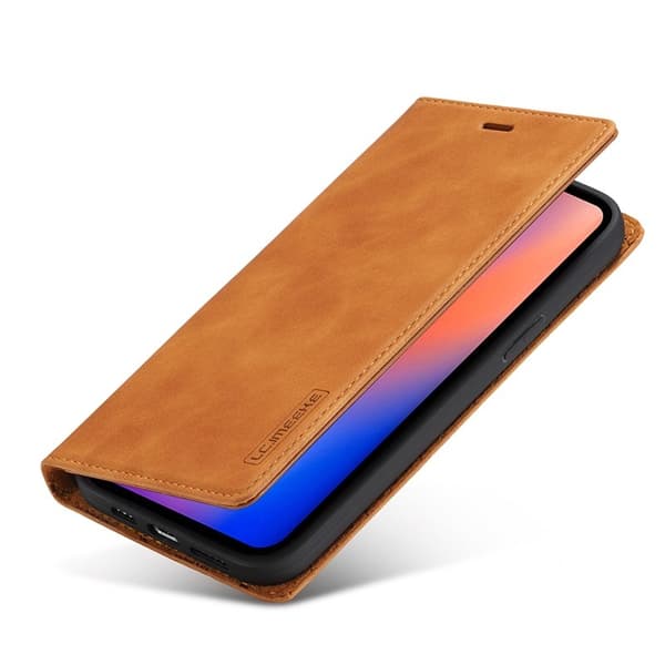 LC.IMEEKE Plånboksfodral för iPhone 12 / 12 Pro - Konstläder - Brun