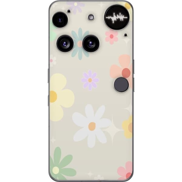Mobilskal till Nothing Phone (3) med fejdande blommor
