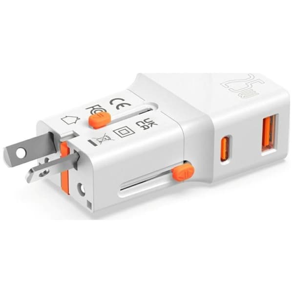 4smarts Reseladdare 25W 1x USB-C 1xUSB-A Nomad Pocket - Vit Vit