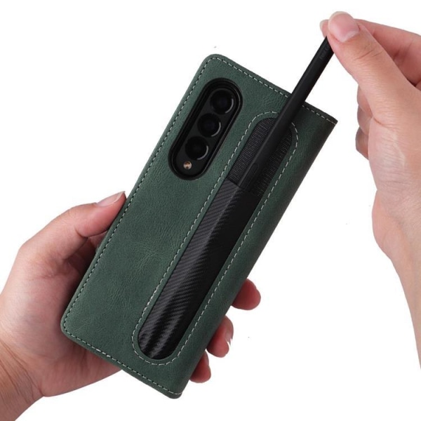 Galaxy Z Fold 4 Plånboksfodral 2in1 Detachable - Grön