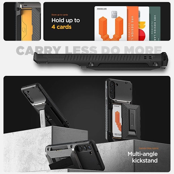 VRS DESIGN Damda Glide Hybrid Skal Galaxy S23 Plus - Svart