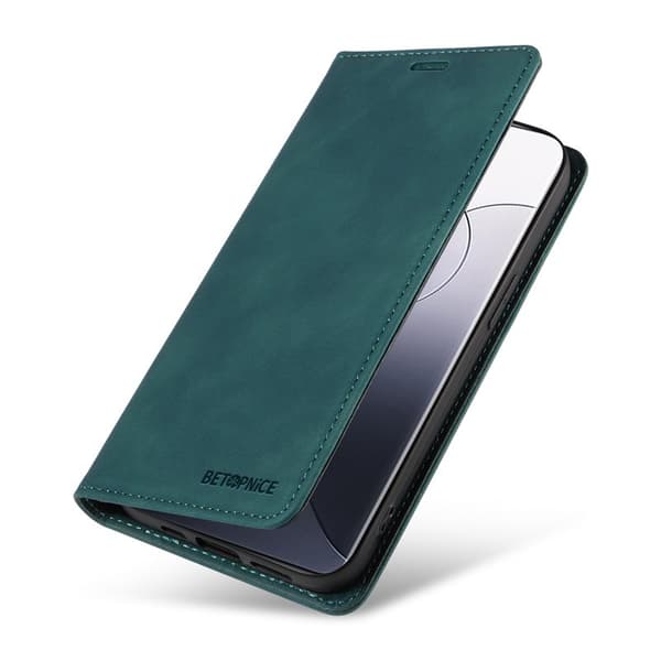 BETOPNICE 003 för Xiaomi 14 Pro Plånboksfodral Konstläder - Grön