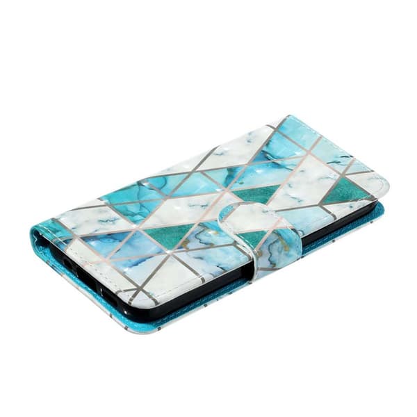 Plånboksfodral för Samsung Galaxy S26 Plus 3D-mönster Konstläder - Grön marmor