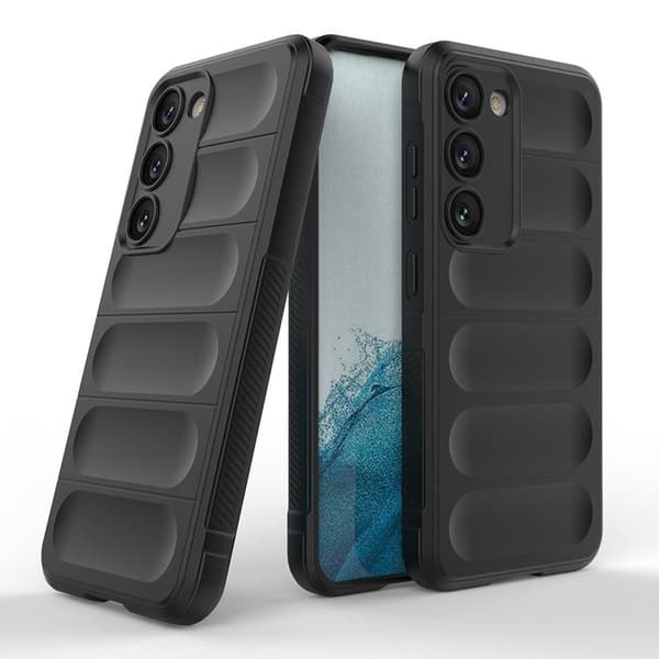 Galaxy S23 Plus Skal Magic Shield Fleksibel Pansret - Sort Black