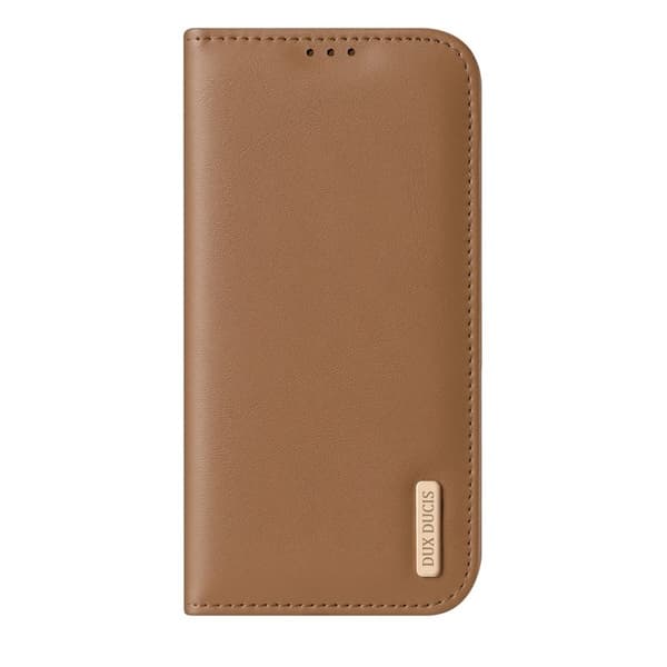 DUX DUCIS Hivo iPhone 17 Pro Plånboksfodral Äkta läder - Brun Brun