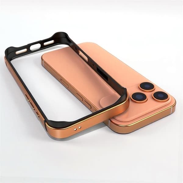 Mobilskal till iPhone 17 Pro Max Bumper Ultra Thin Metal TPU - Orange Orange