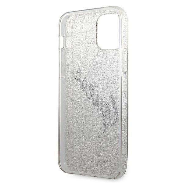 Guess Skal iPhone 12 Mini Glitter Gradient Script - Kulta Yellow